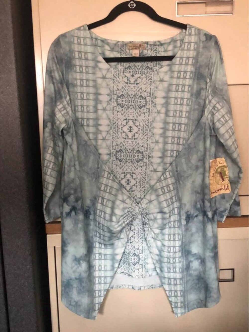One World Live and Let Live Top/Tunic Sz XL